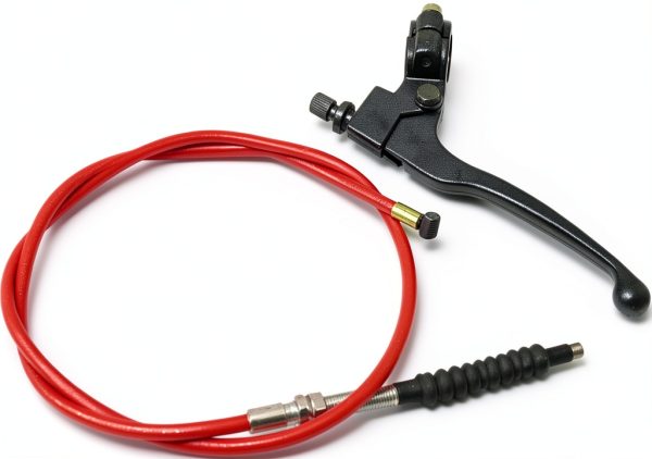 DJ-Motor Polished Silver Red 22mm Clutch Lever Cable for Pit Dirt-8