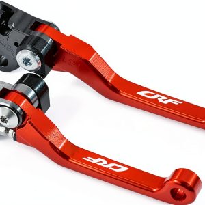 Motorcycle Clutch Lever KZLM Red Aluminum Dual Lever Set-0