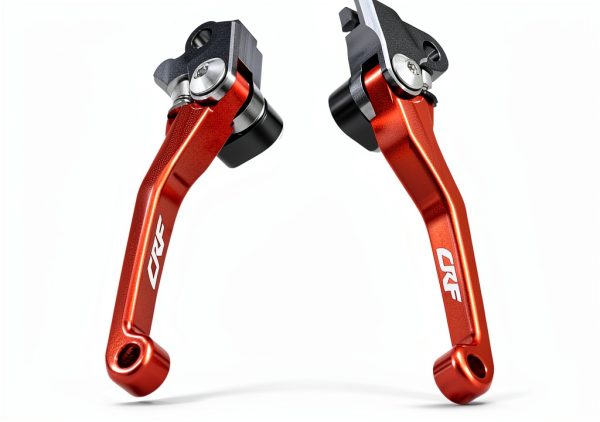 Motorcycle Clutch Lever KZLM Red Aluminum Dual Lever Set-7