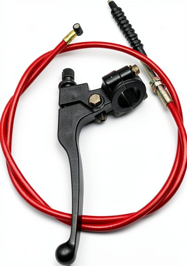 DJ-Motor Polished Silver Red 22mm Clutch Lever Cable for Pit Dirt-6
