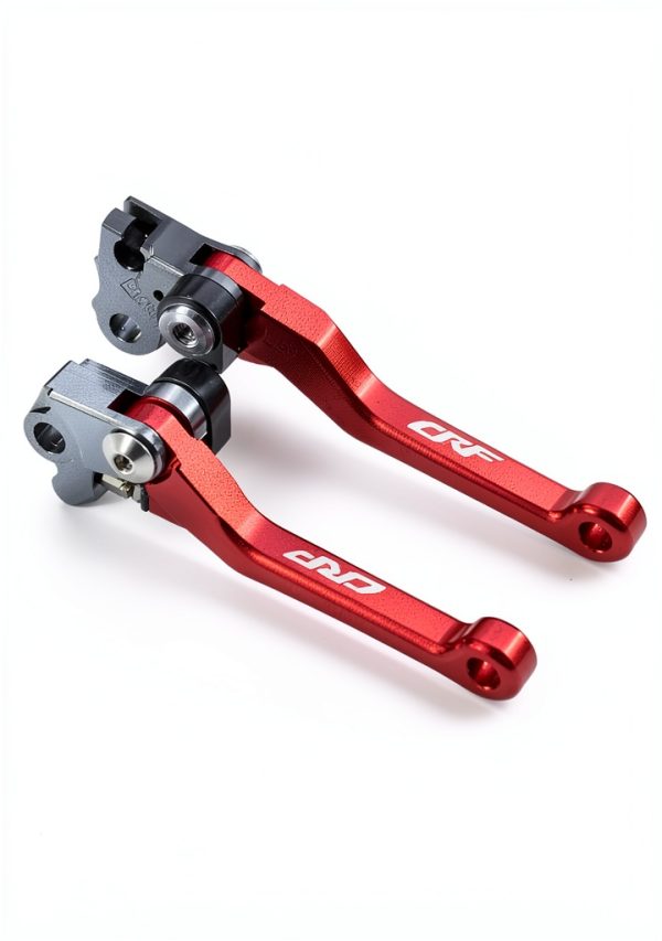 Motorcycle Clutch Lever KZLM Red Aluminum Dual Lever Set-2