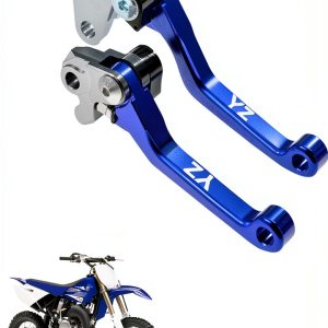 KZLM Motorcycle Clutch & Brake Levers Foldable Lightweight Blue-0