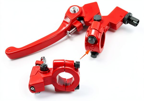 Folding Clutch Brake Lever for 50cc 70cc 110cc 125cc 140cc 150cc Apollo RFZ125 DB007 DBX15 X18 X19 Tao Tao DB17 DB27 Coolster M125 SSR Thumpstar Chinese Pit Dirt Bike Motorcycle Red-3
