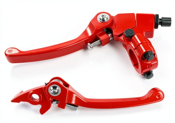 Folding Clutch Brake Lever for 50cc 70cc 110cc 125cc 140cc 150cc Apollo RFZ125 DB007 DBX15 X18 X19 Tao Tao DB17 DB27 Coolster M125 SSR Thumpstar Chinese Pit Dirt Bike Motorcycle Red-1